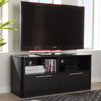 Baxton Studio ET 5512-00-Dark Brown-TV Carlingford Modern and Contemporary Espresso Brown Finished Wood 2-Drawer TV Stand